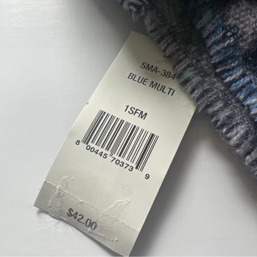 Steve Madden Women's Blue Rose Jacquard Blanket Scarf - One Size - Picture 2 of 2